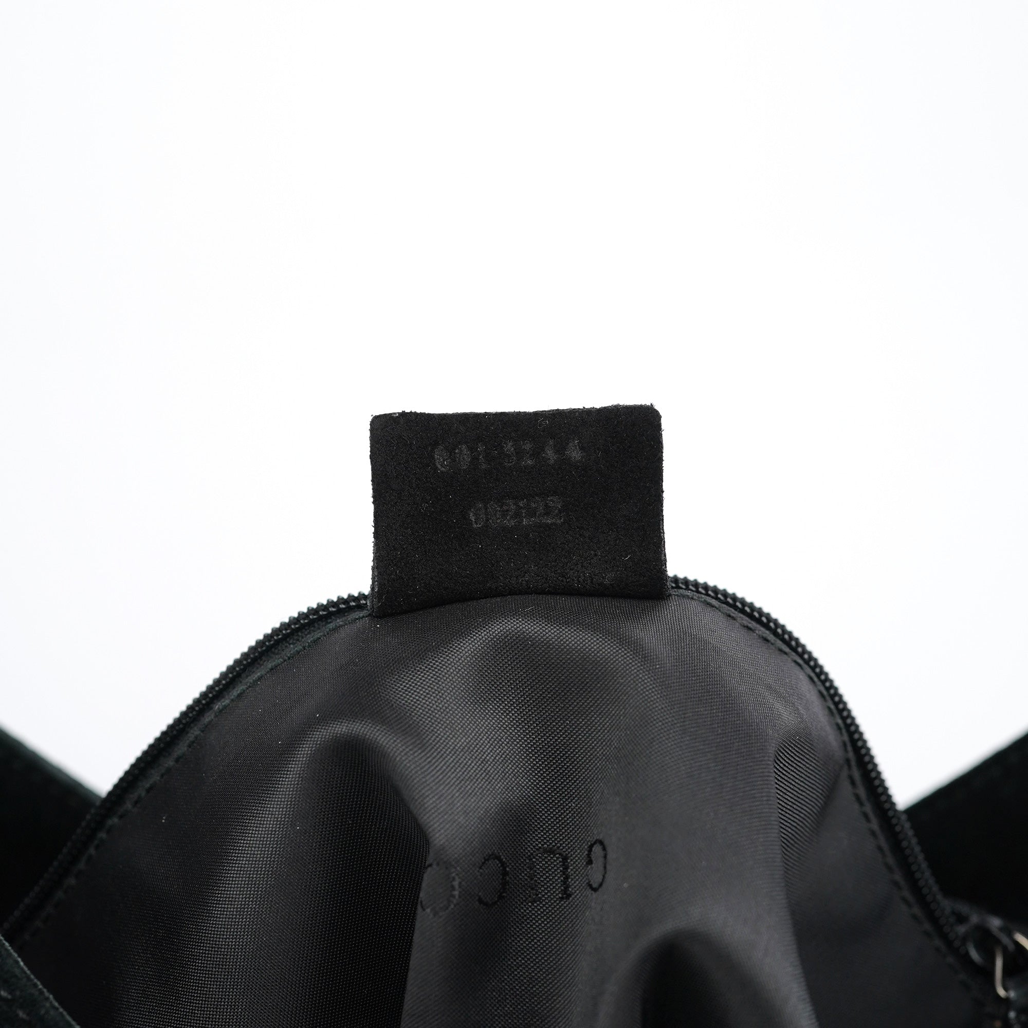Black Suede Bamboo Shoulder Bag