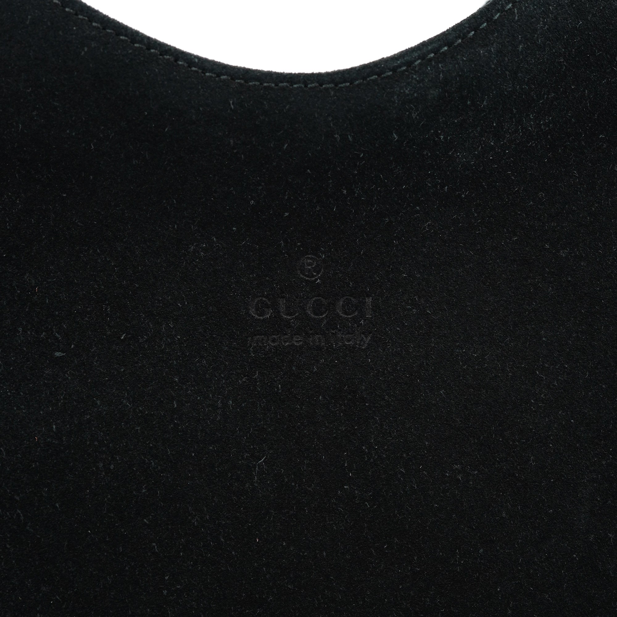 Black Suede Bamboo Shoulder Bag