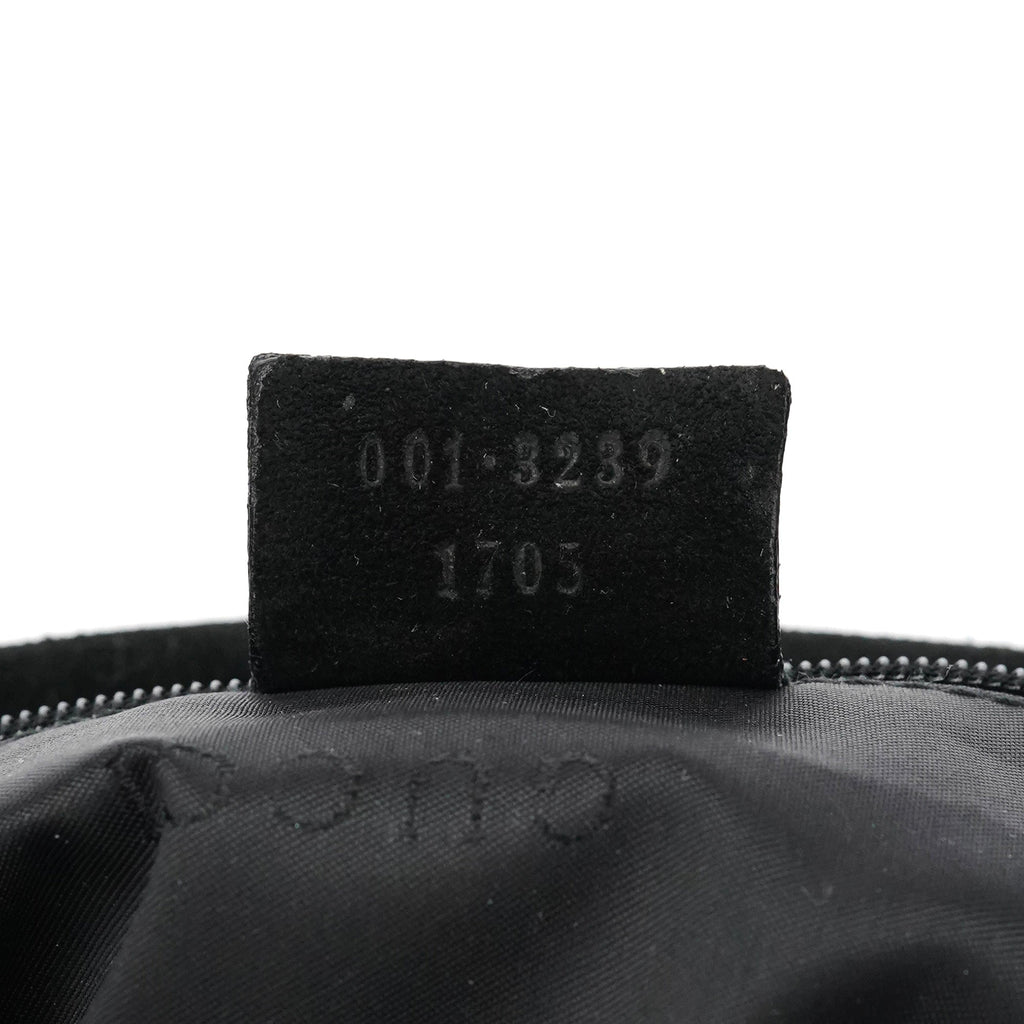 Black Suede Bamboo Shoulder Bag