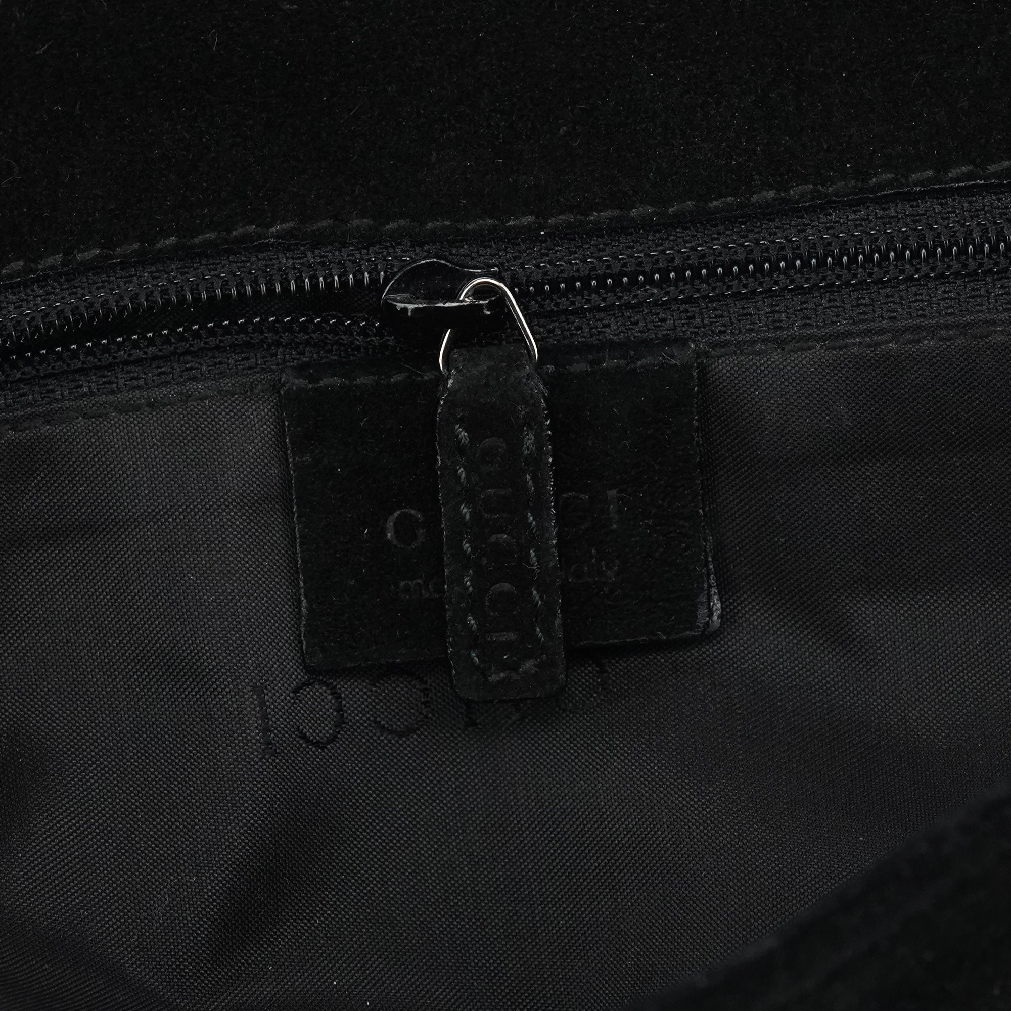 Black Suede Bamboo Shoulder Bag