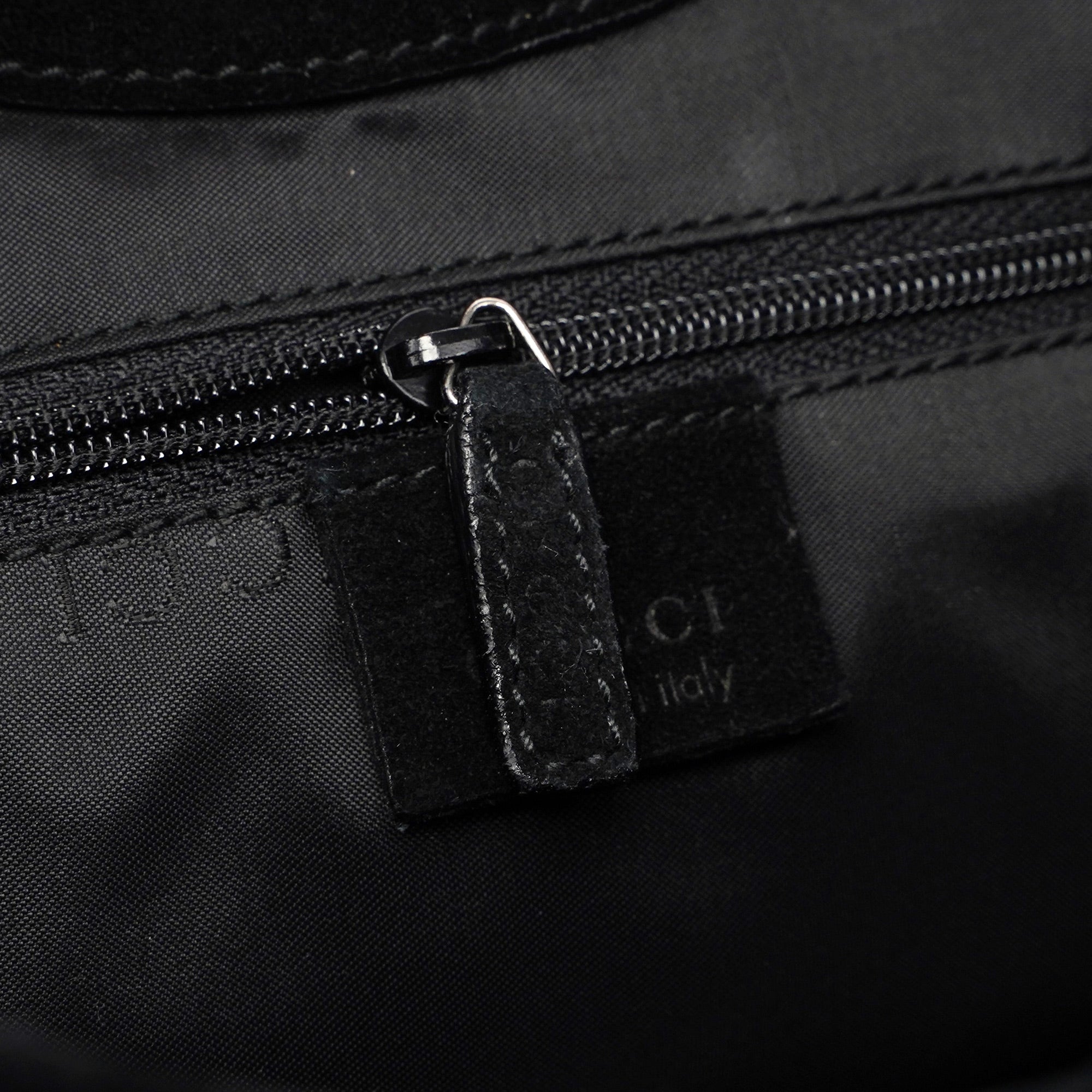 Black Suede Bamboo Shoulder Bag