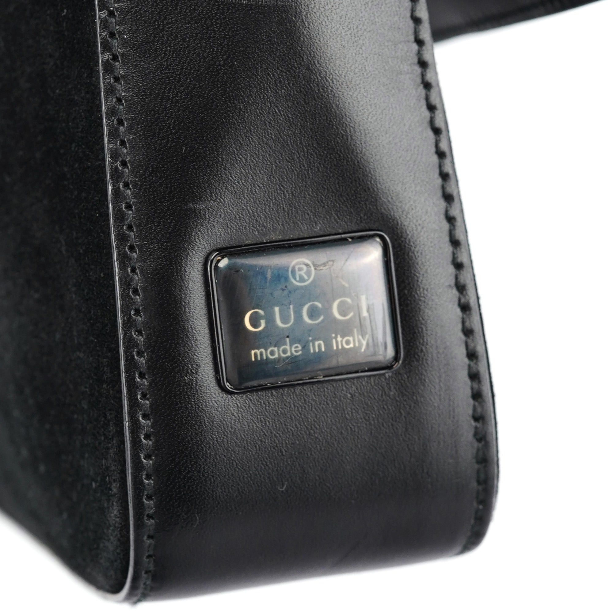 Black Suede Calfskin Shoulder Bag