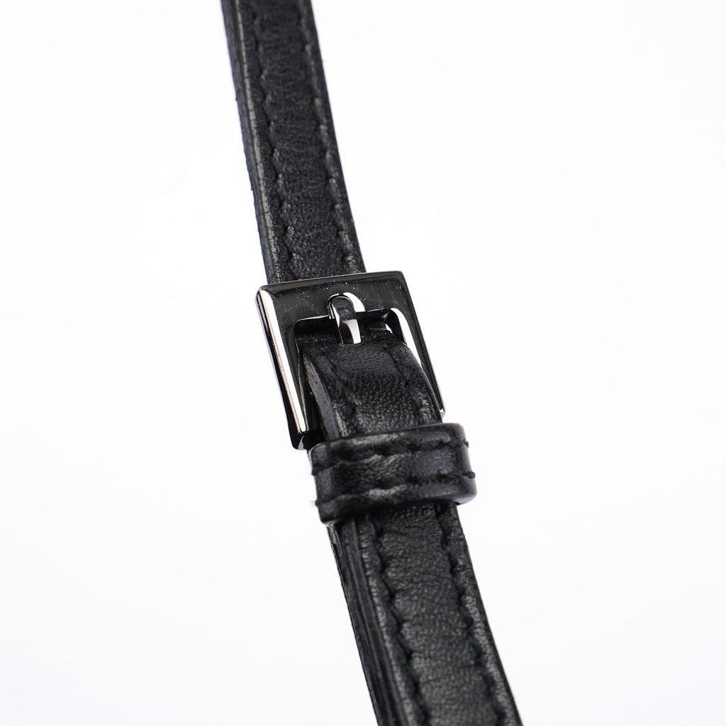 Black Suede Dual Handle Bag