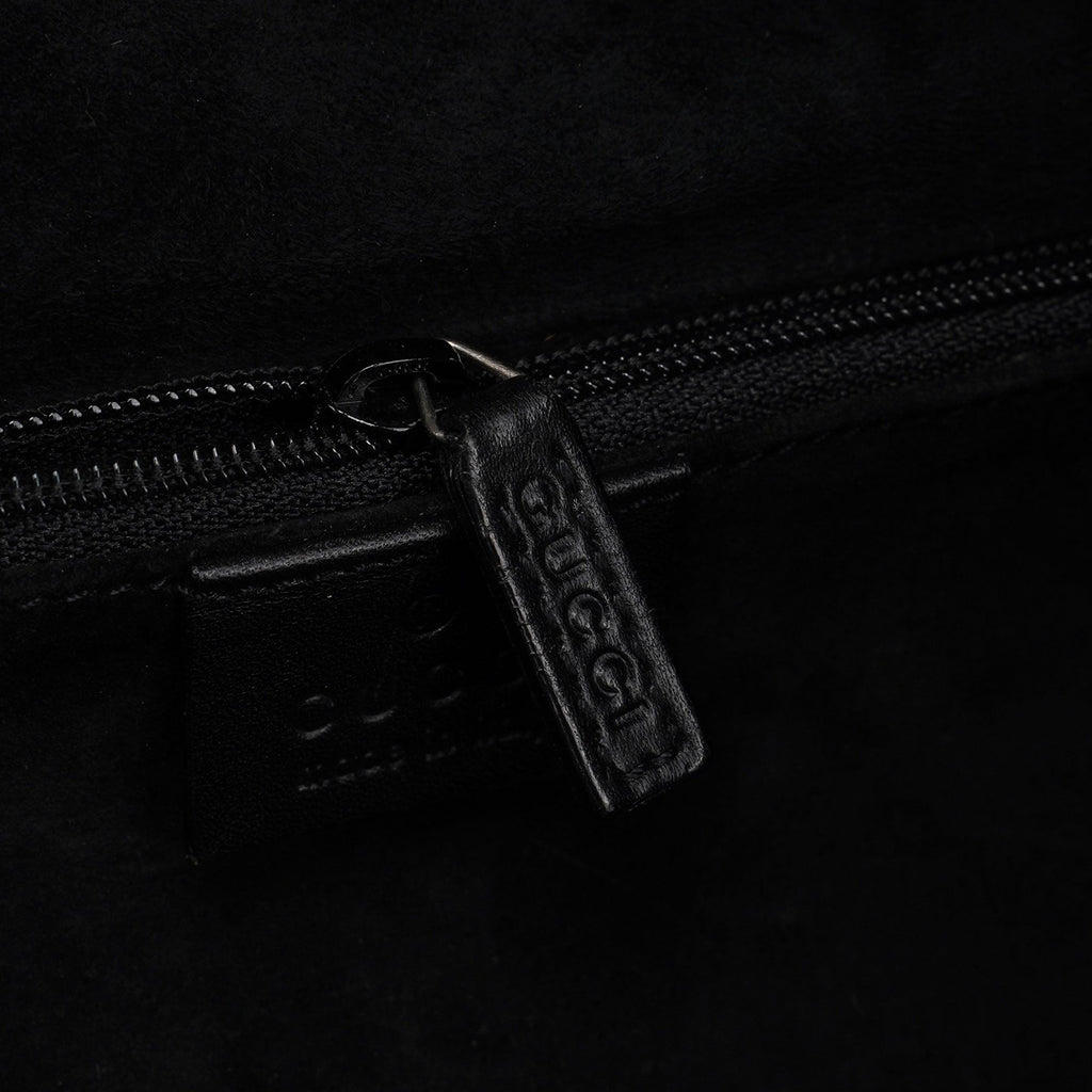 Black Suede Dual Handle Bag