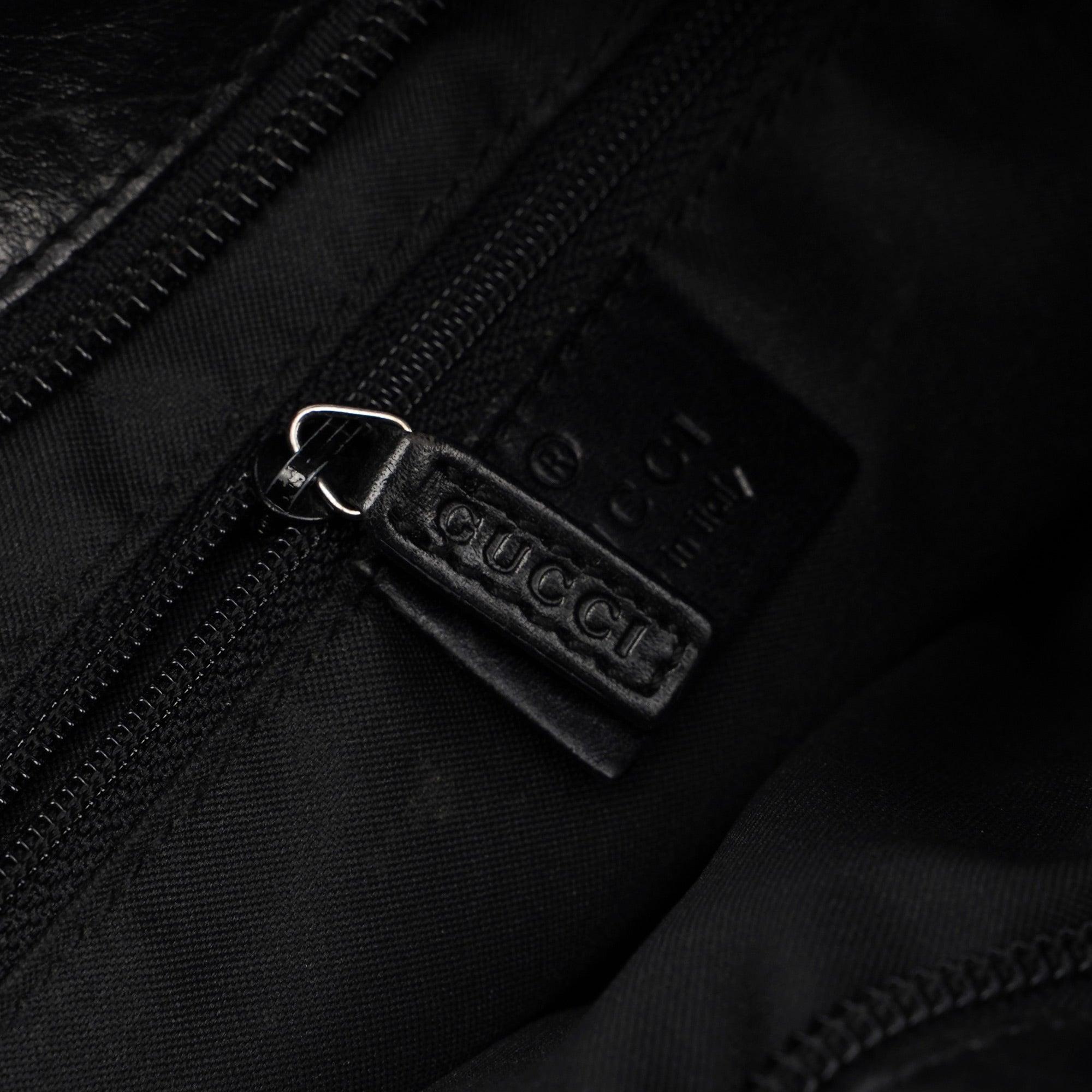 Black Suede GG Hobo Shoulder Bag
