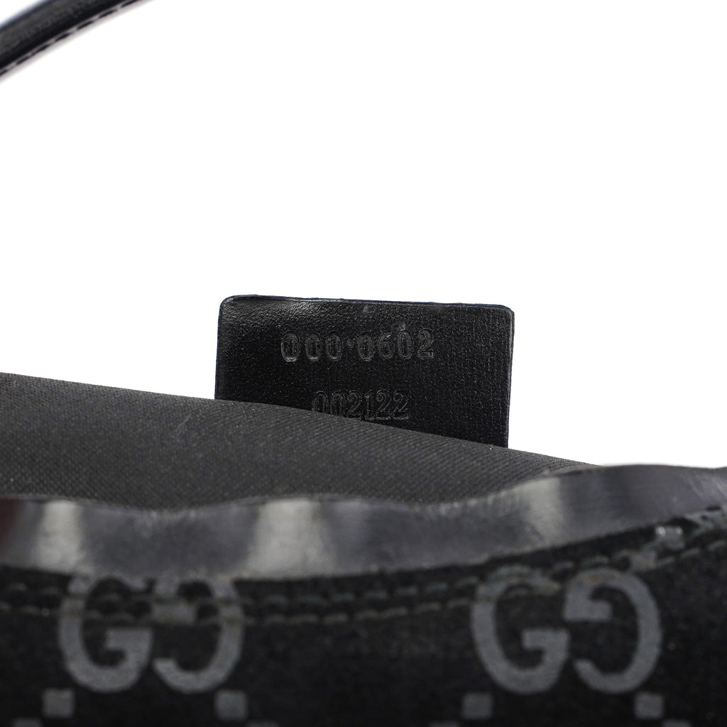 Black Suede GG Hobo Shoulder Bag