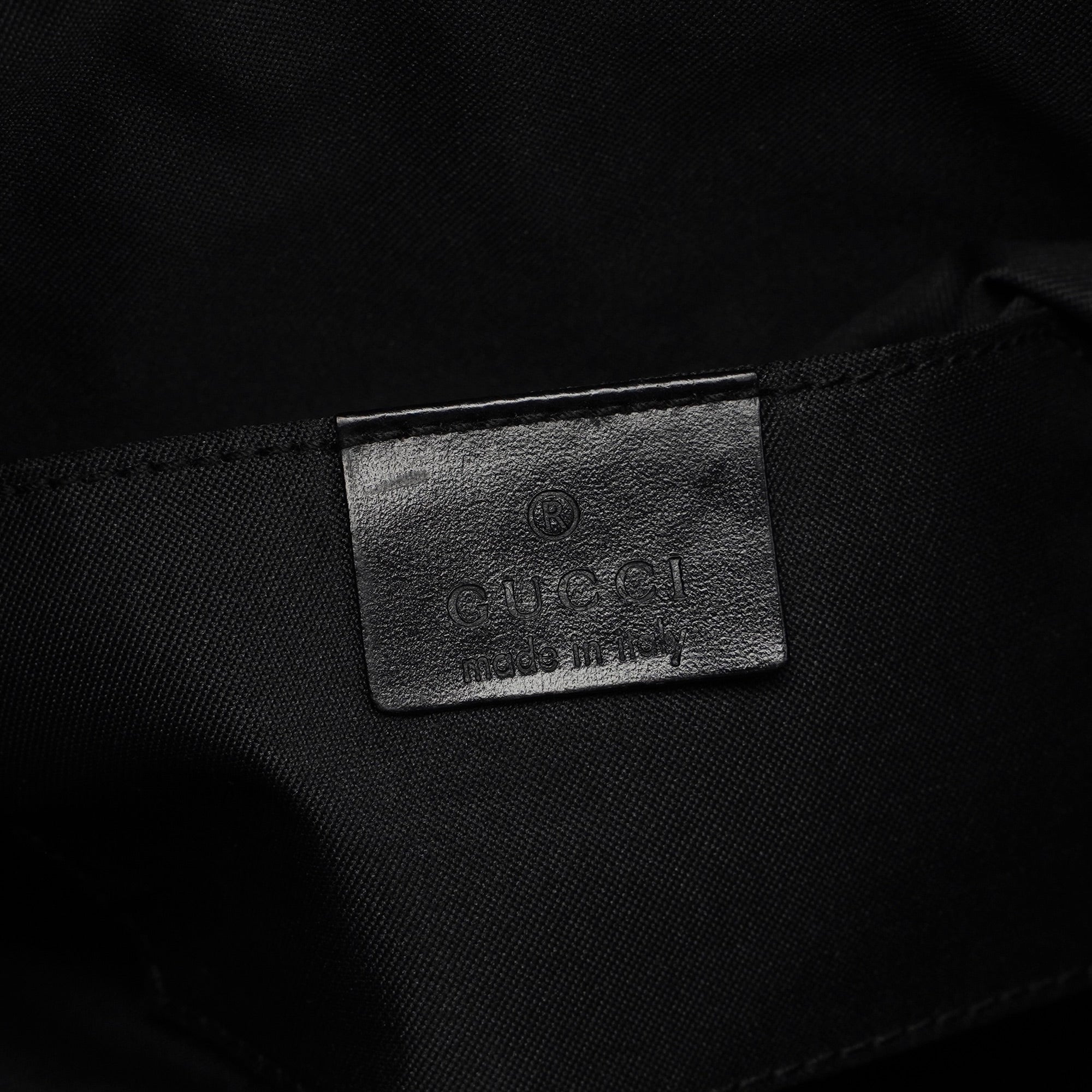 Black Suede GG Hobo Shoulder Bag