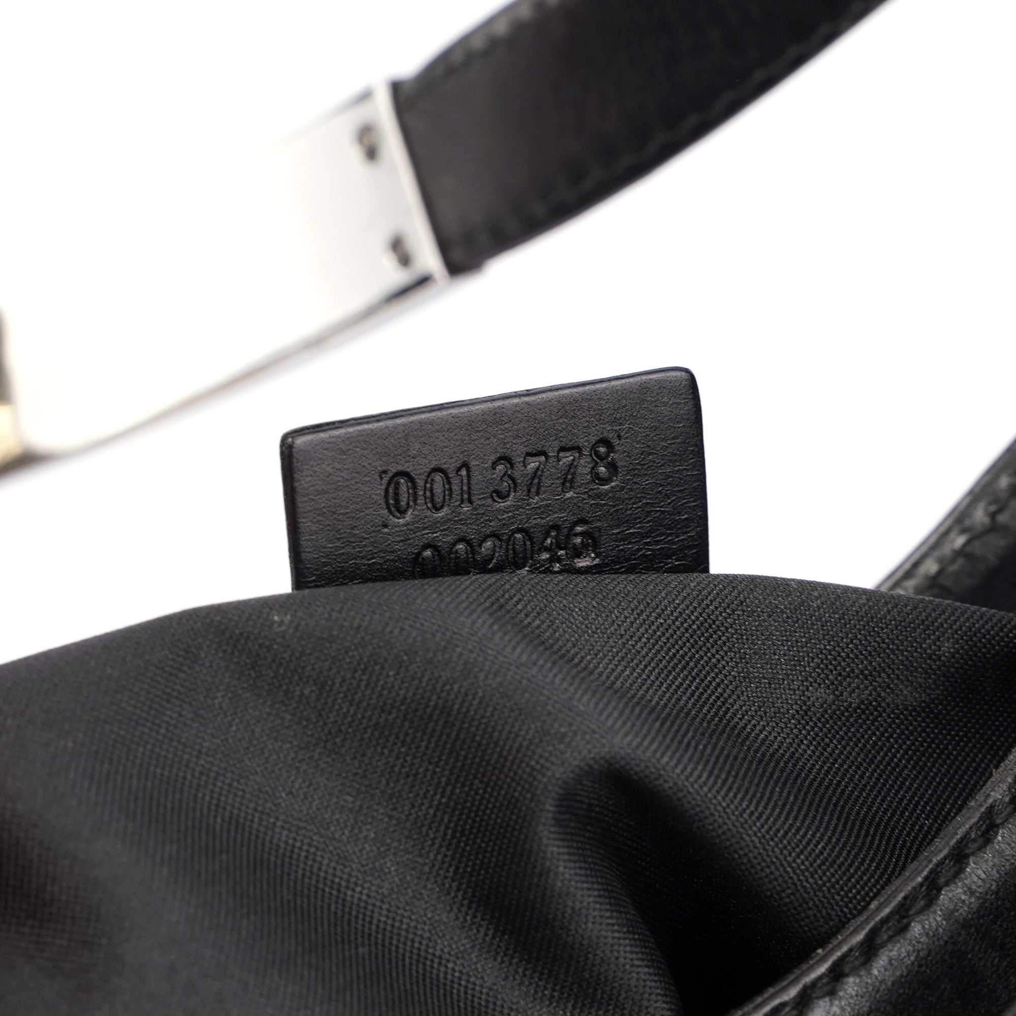 Black Suede GG Hobo Shoulder Bag