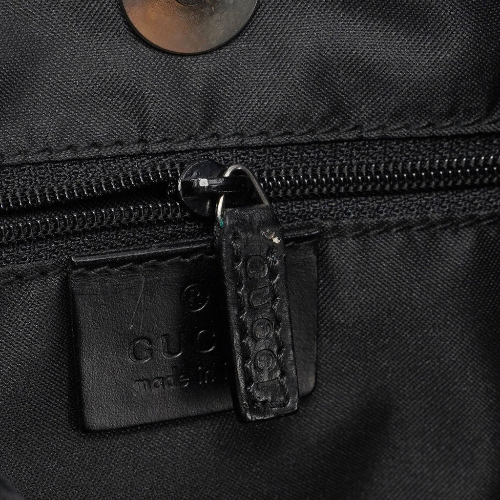 Black Suede GG Hobo Shoulder Bag