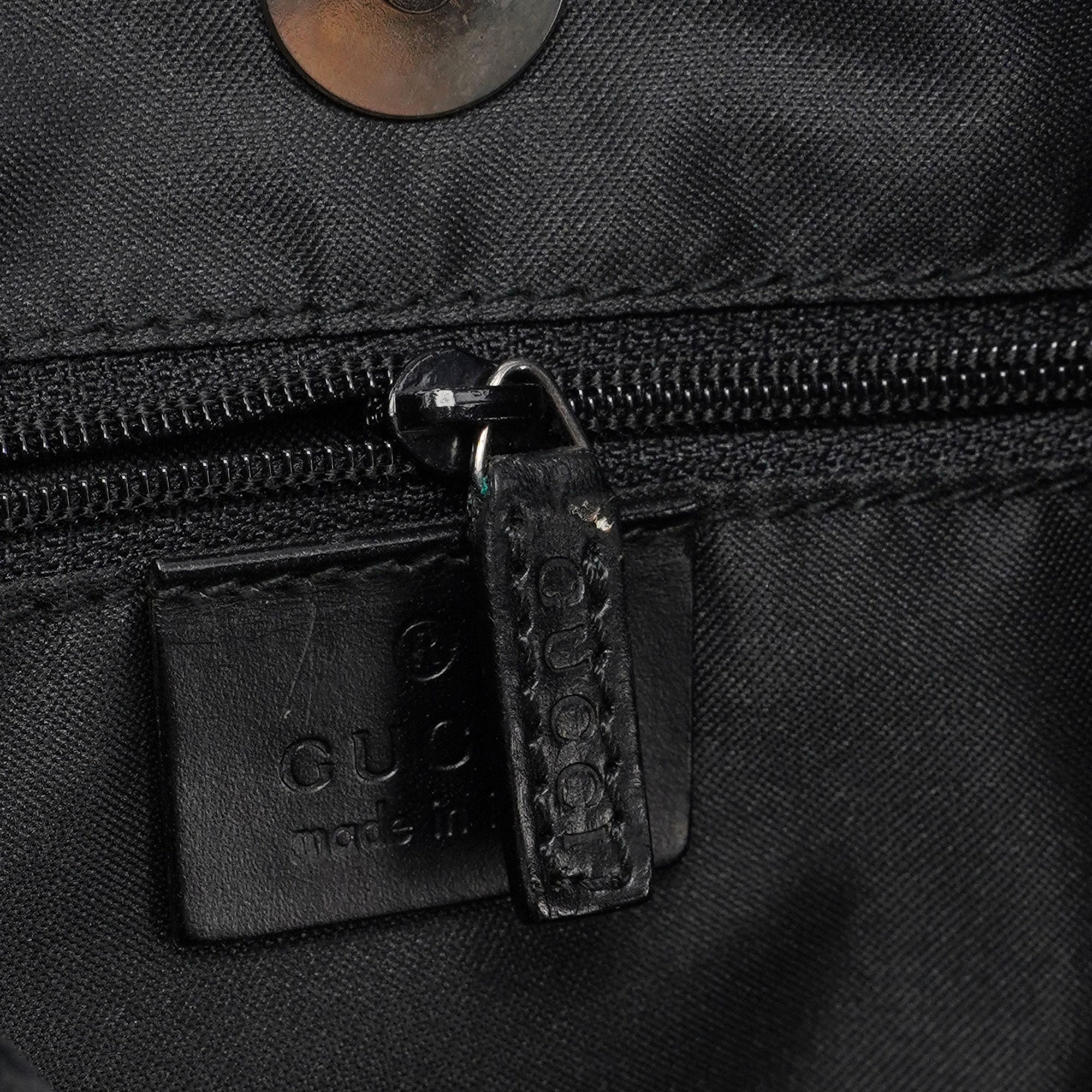 Black Suede GG Hobo Shoulder Bag