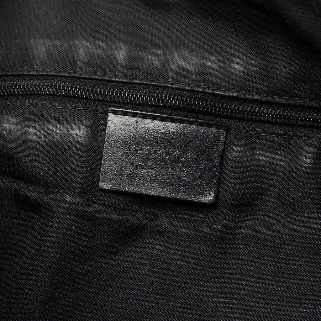 Black Suede GG Hobo Shoulder Bag