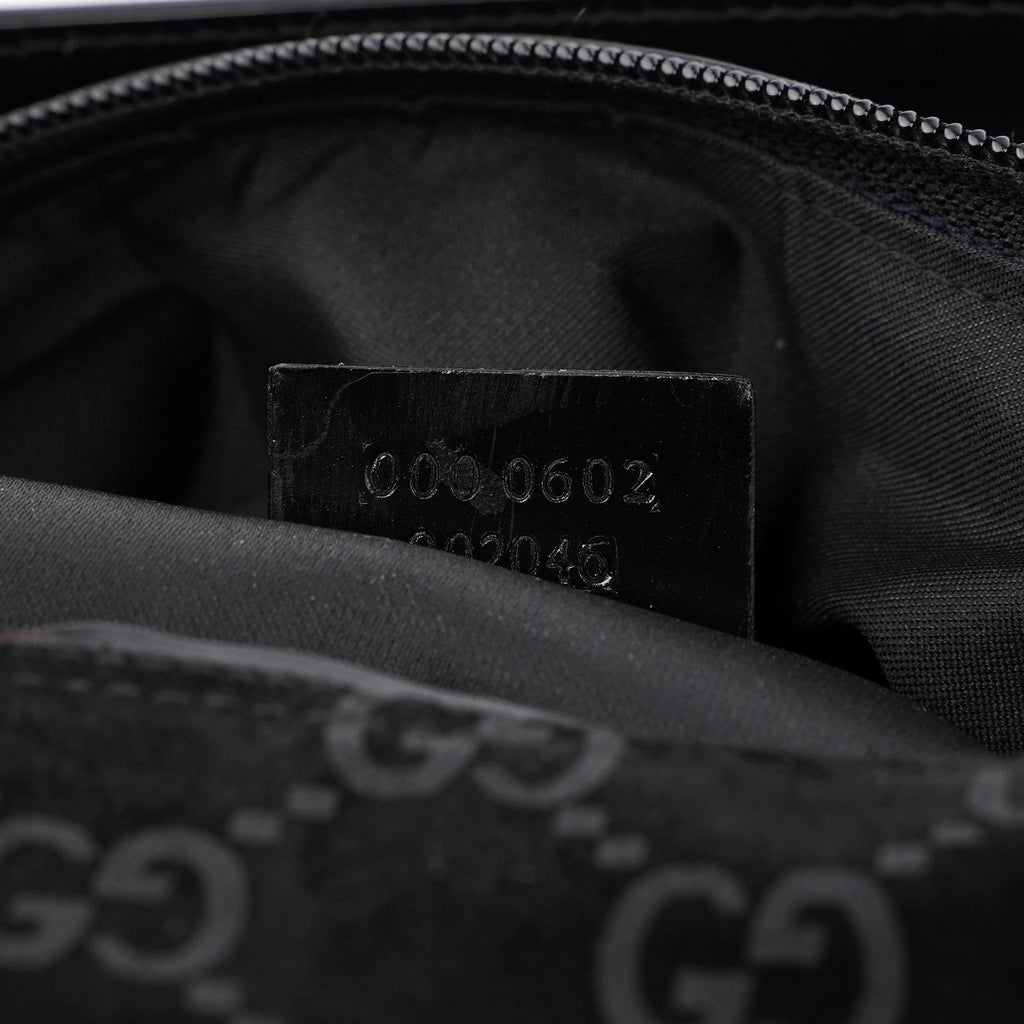 Black Suede GG Hobo Shoulder Bag