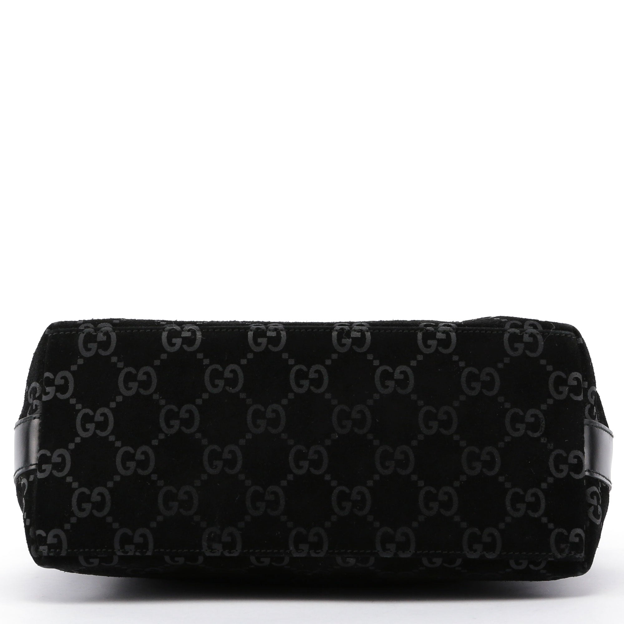Black Suede GG Shoulder Bag