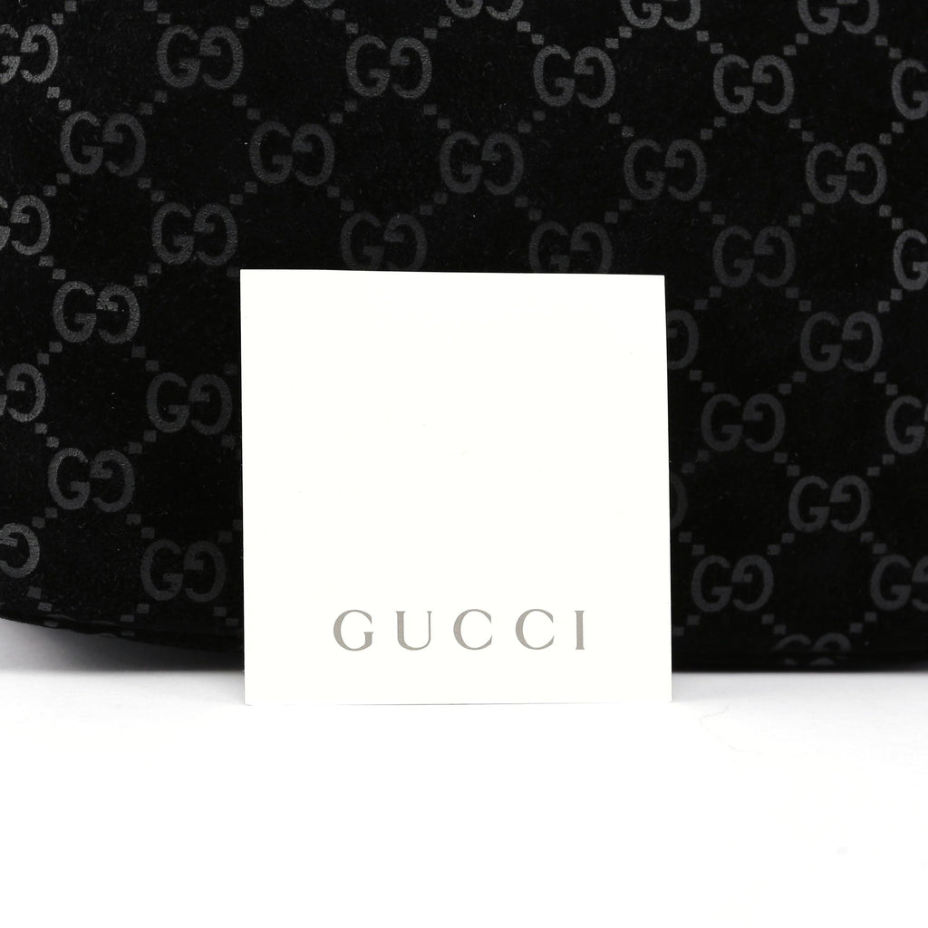 Black Suede GG Shoulder Bag
