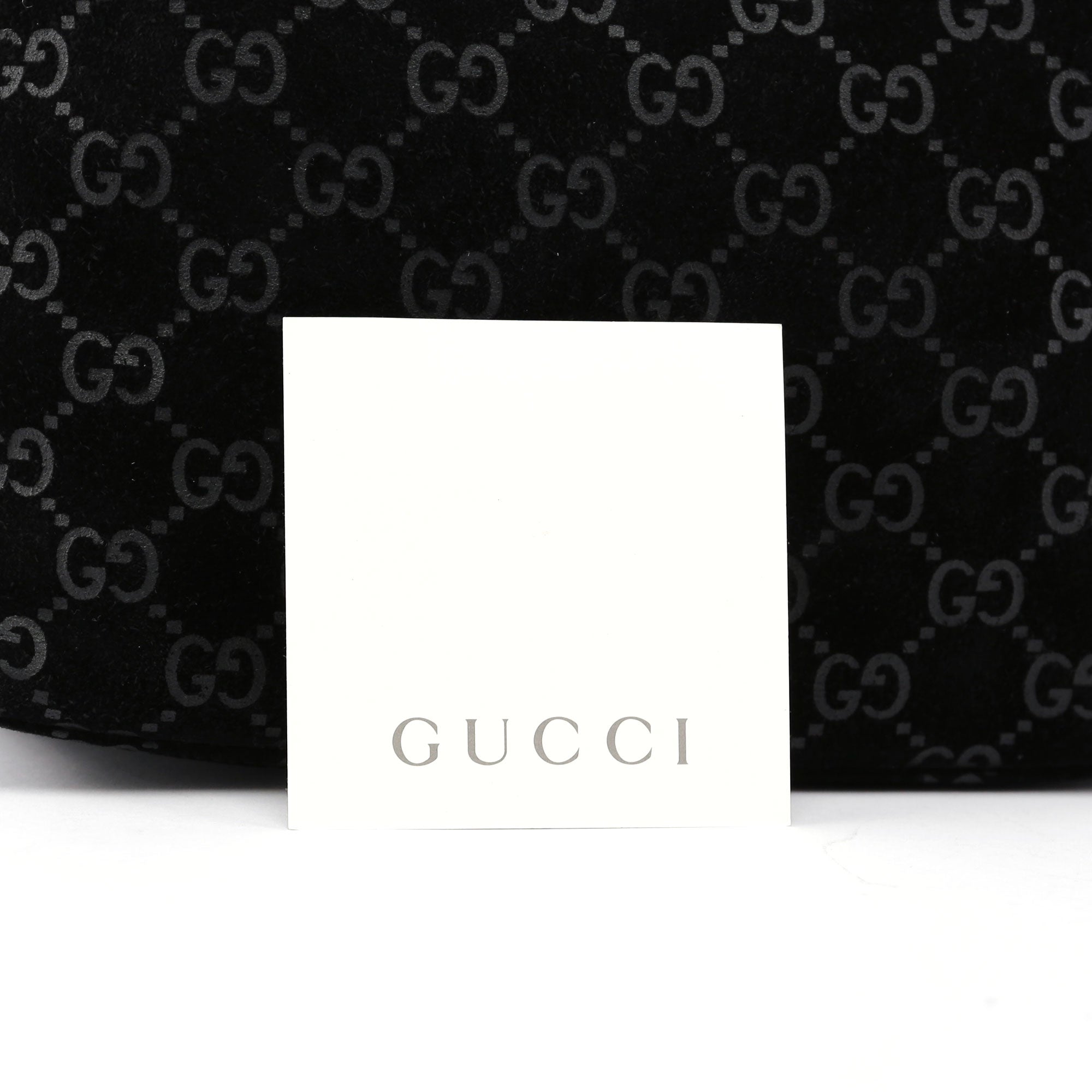 Black Suede GG Shoulder Bag