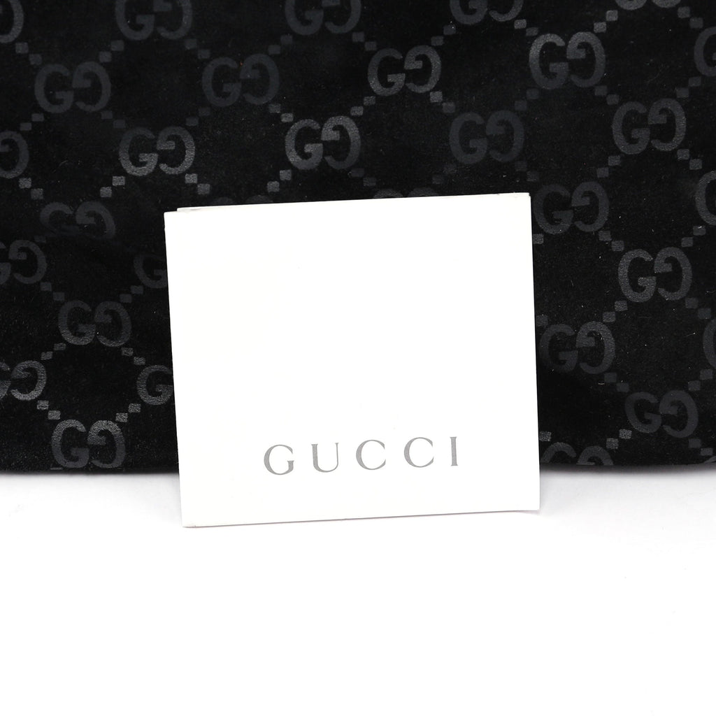 Black Suede GG Shoulder Bag