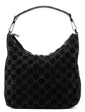 Black Suede GG Shoulder Bag
