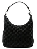 Black Suede GG Shoulder Bag