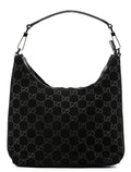 Black Suede GG Shoulder Bag