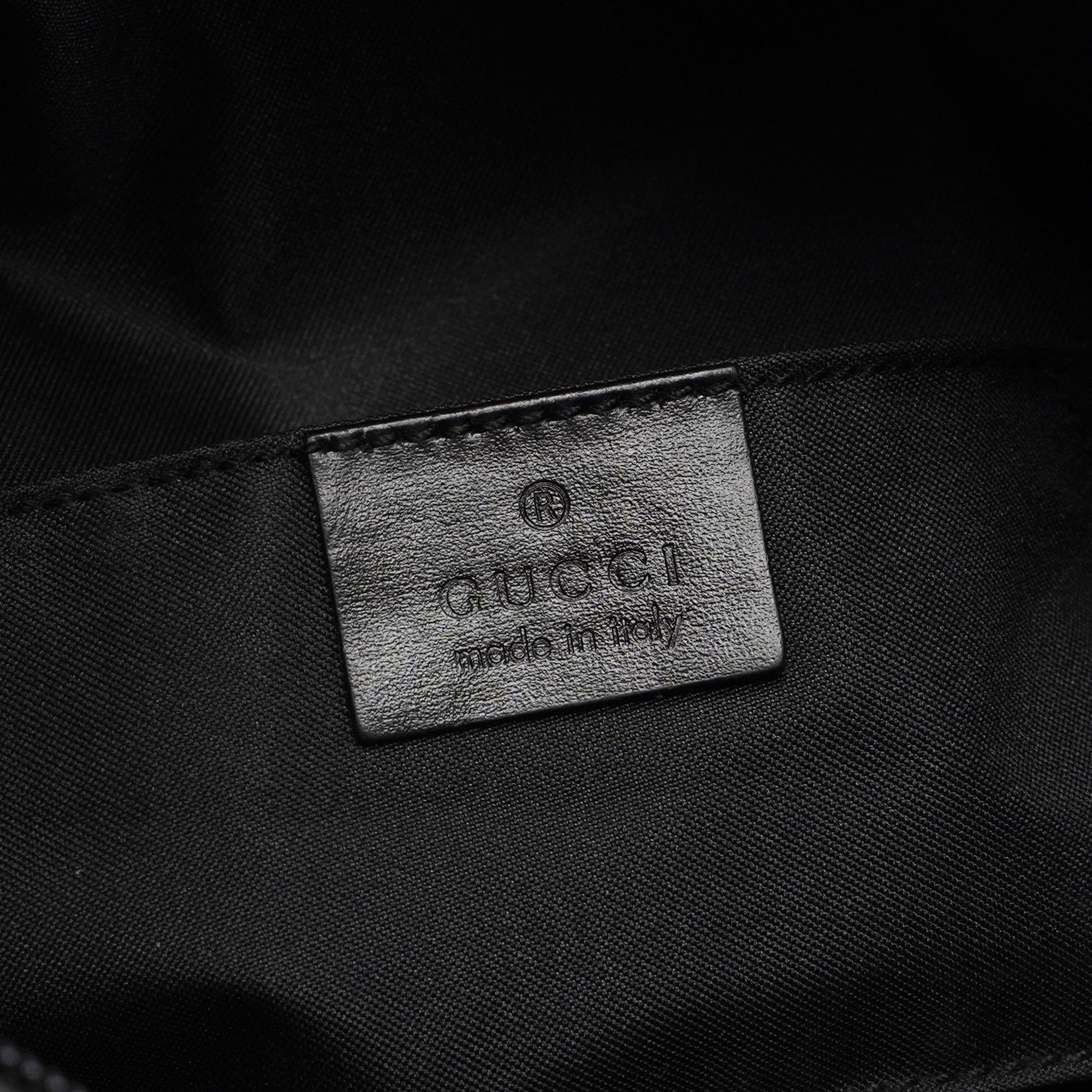 Black Suede GG Shoulder Bag
