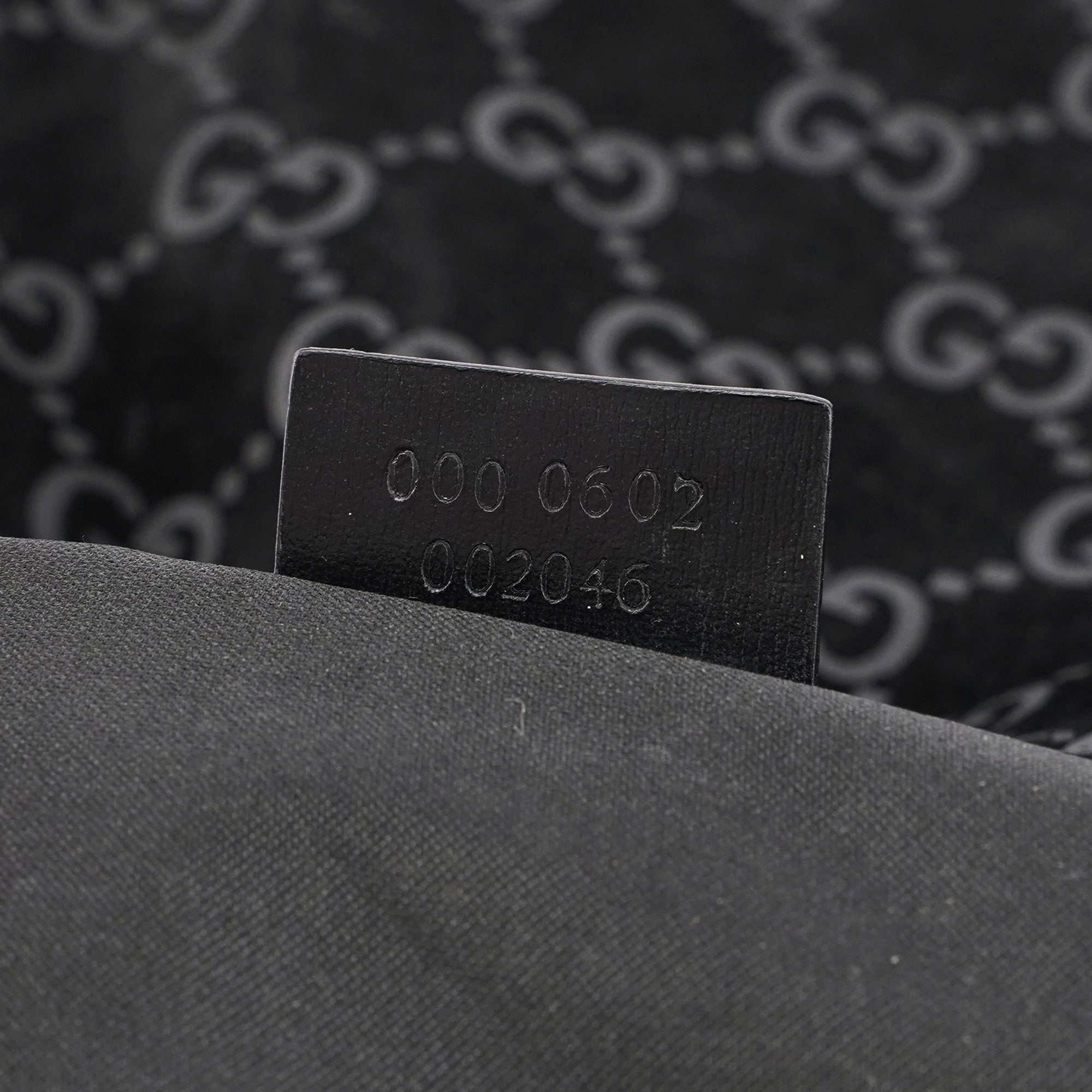 Black Suede GG Shoulder Bag