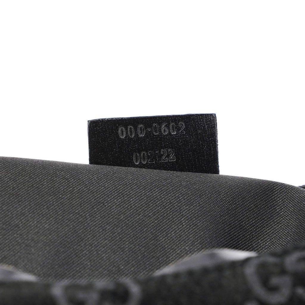 Black Suede GG Shoulder Bag