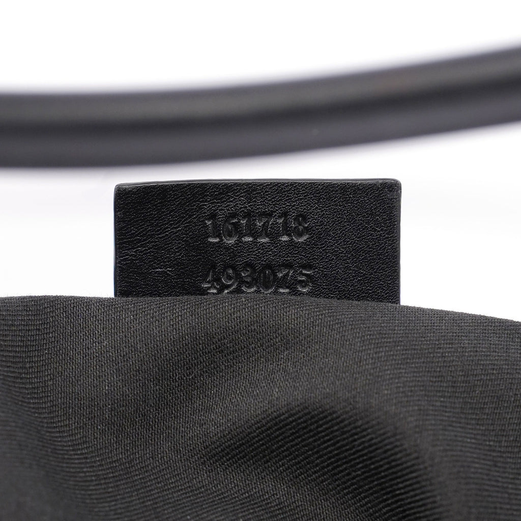 Black Suede GG Shoulder Hobo Bag