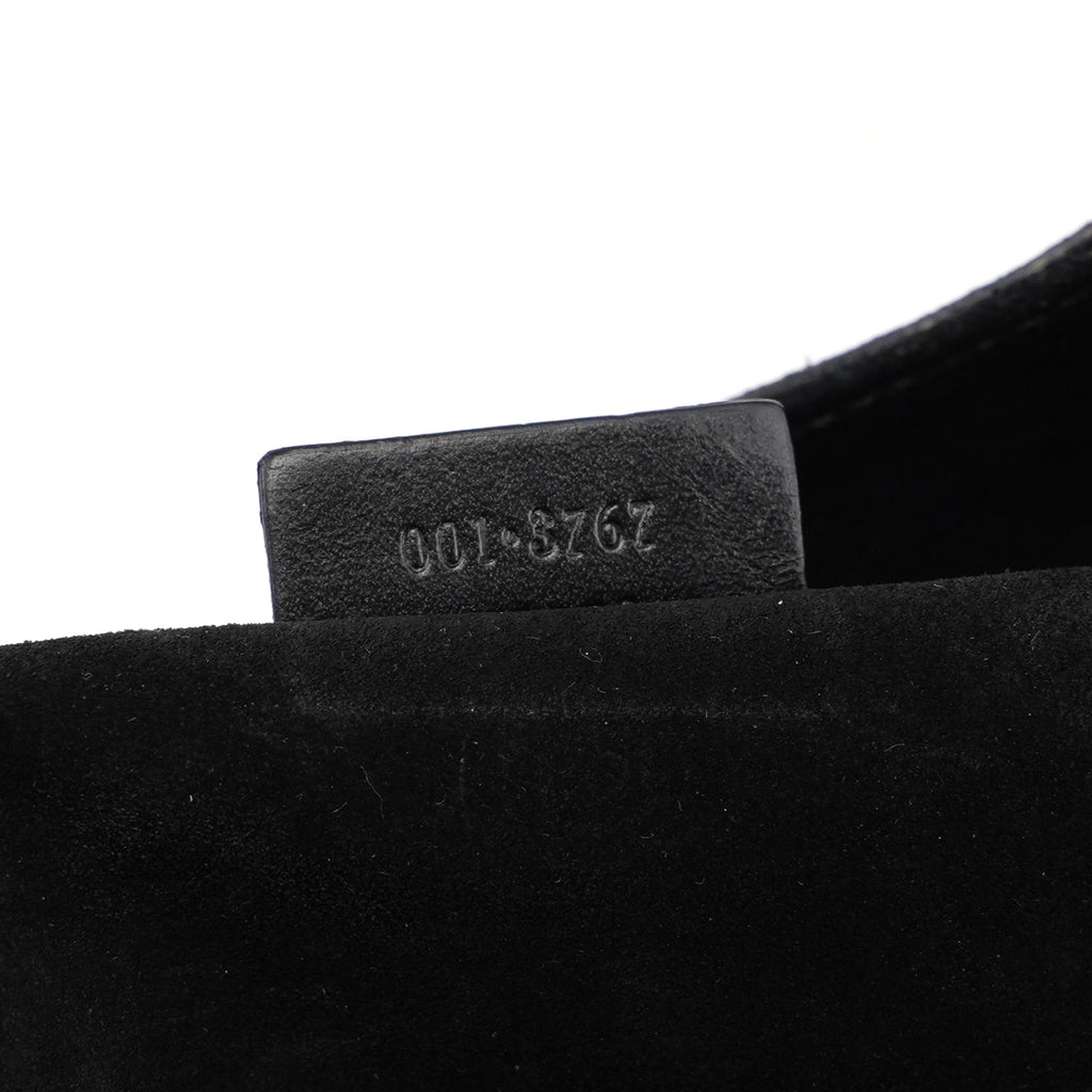 Black Suede Hobo Shoulder Bag