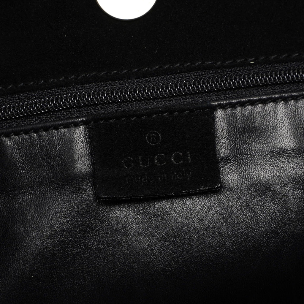 Black Suede Hobo Shoulder Bag