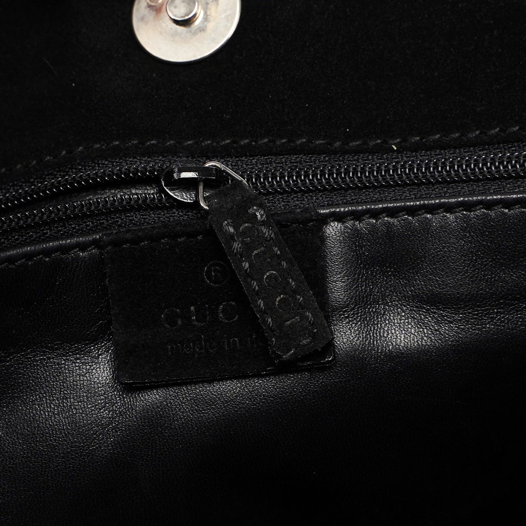 Black Suede Hobo Shoulder Bag