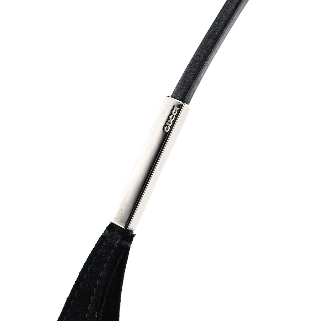 Black Suede Hobo Shoulder Bag