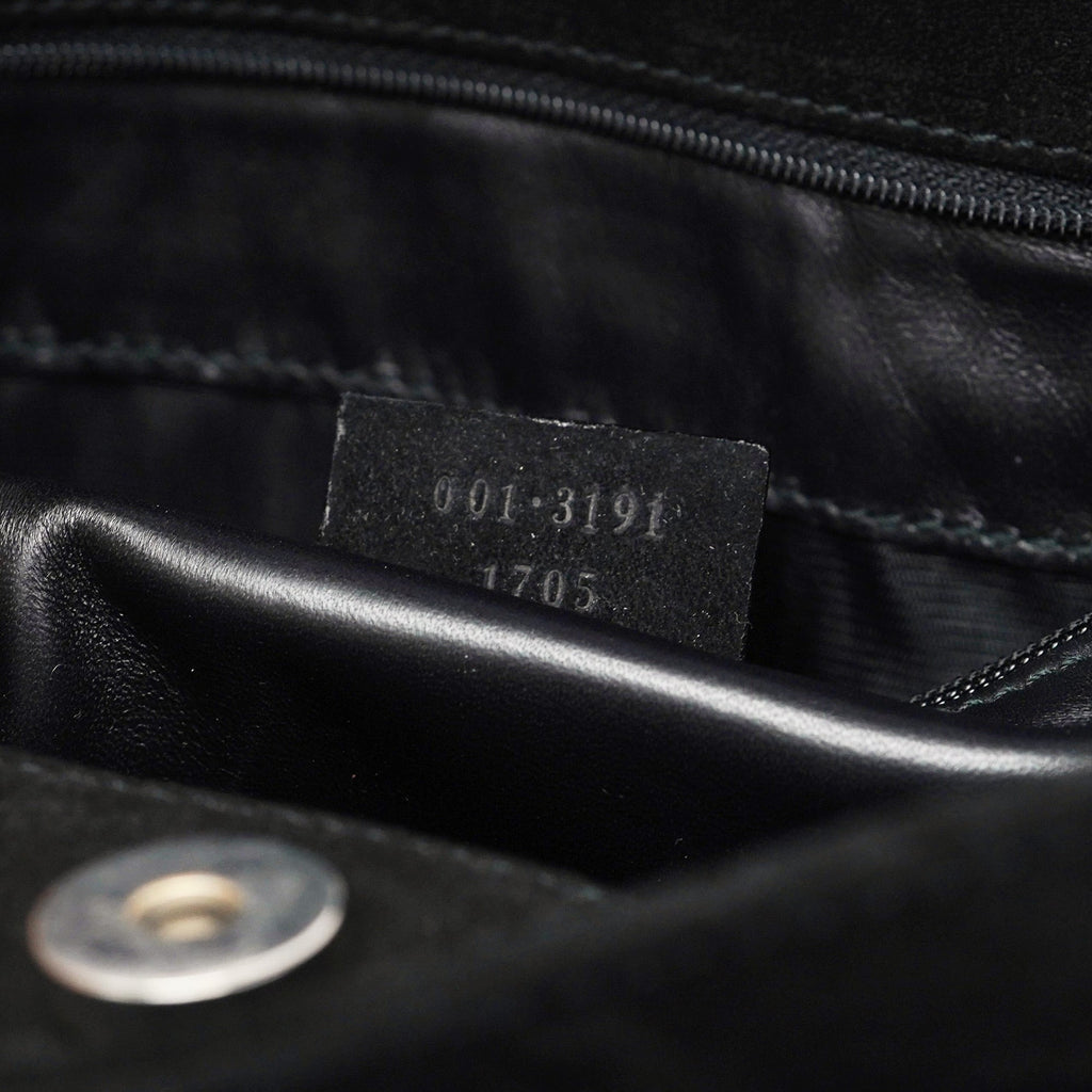 Black Suede Hobo Shoulder Bag