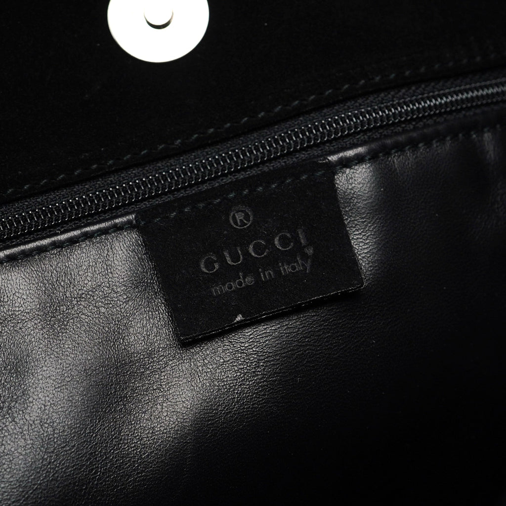Black Suede Hobo Shoulder Bag