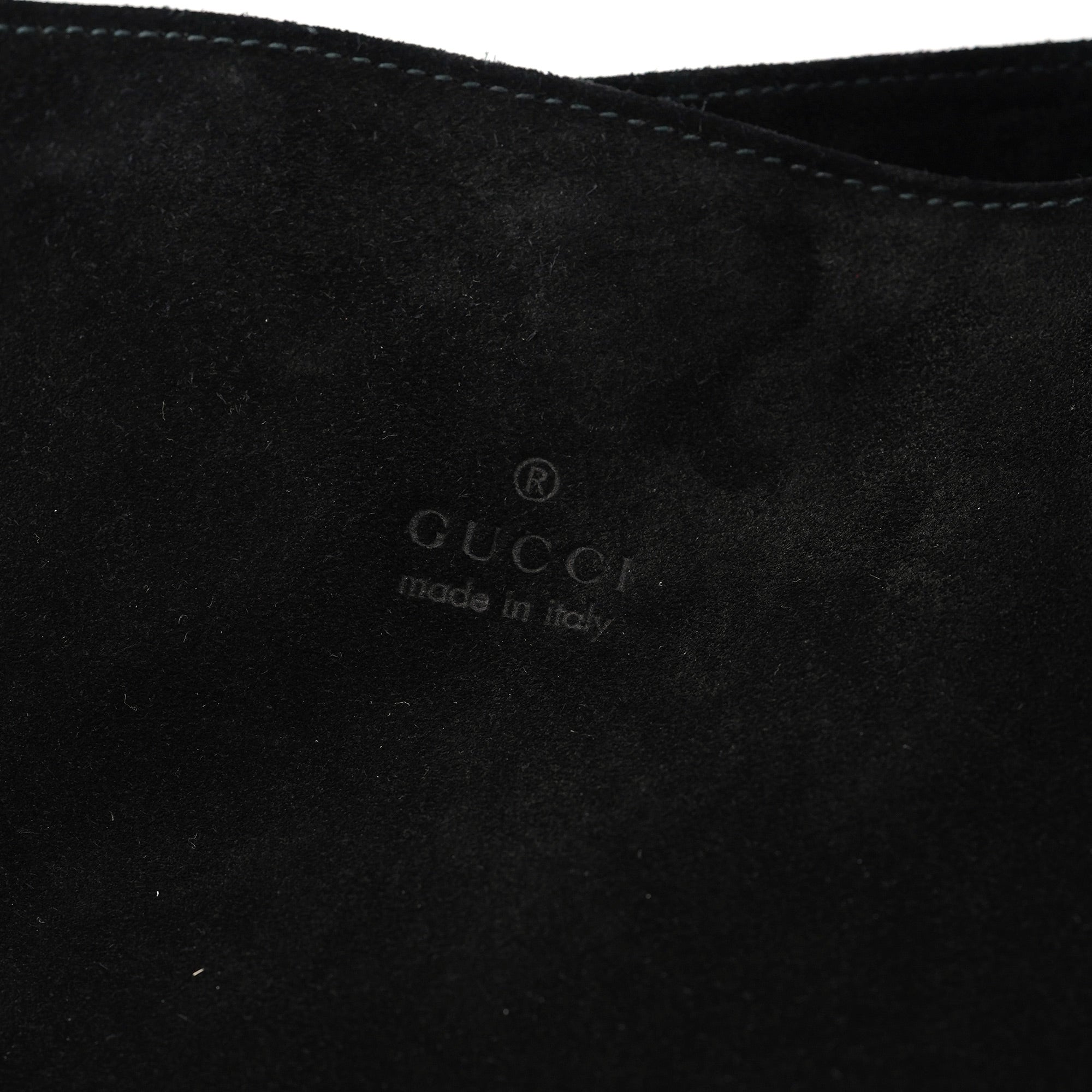 Black Suede Hobo Shoulder Bag