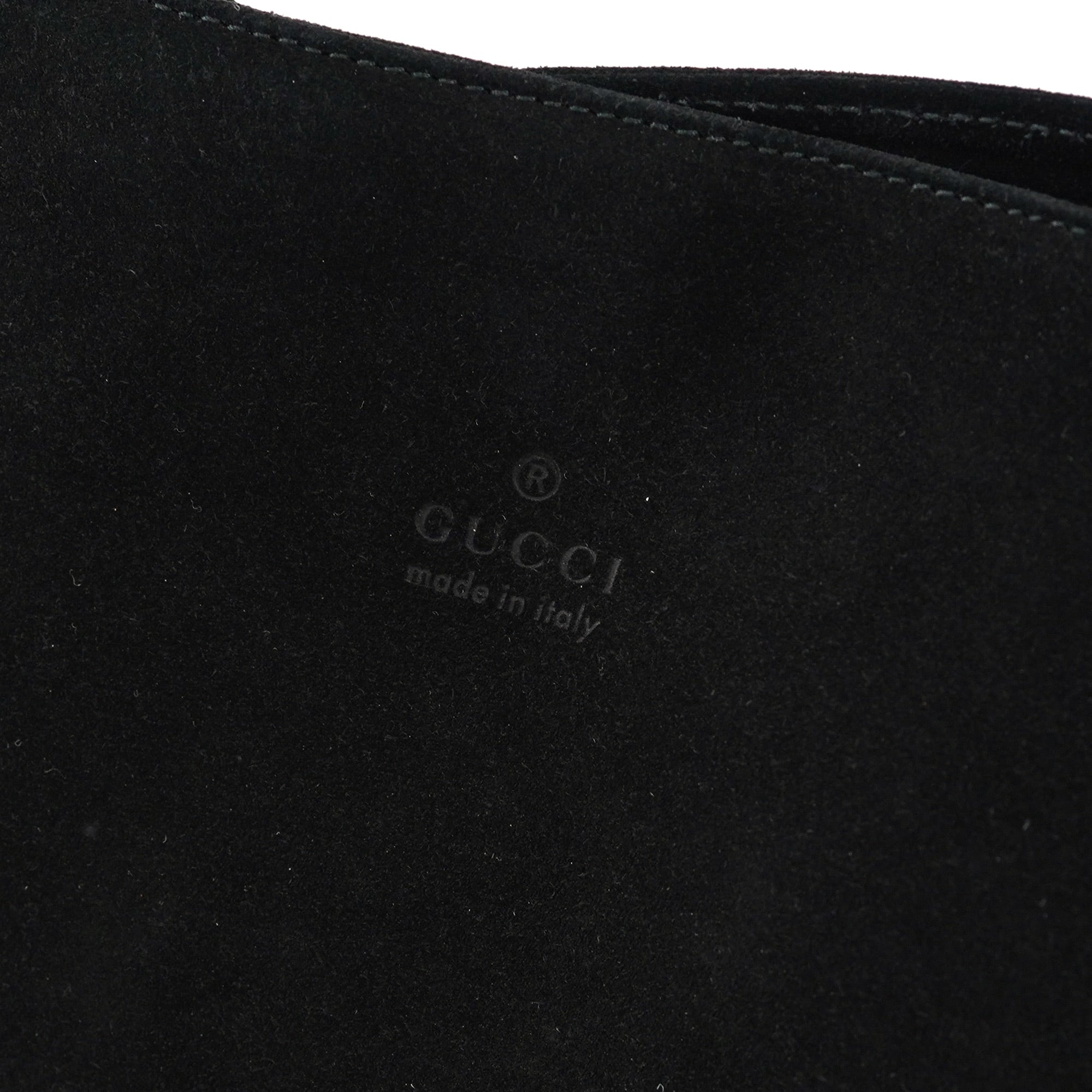 Black Suede Hobo Shoulder Bag