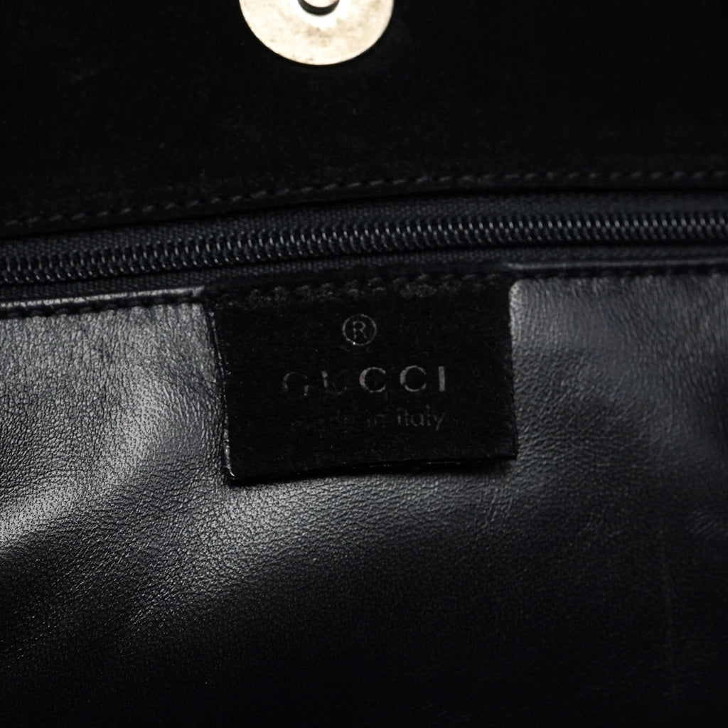 Black Suede Hobo Shoulder Bag