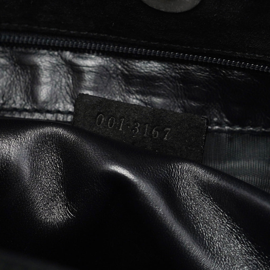 Black Suede Hobo Shoulder Bag