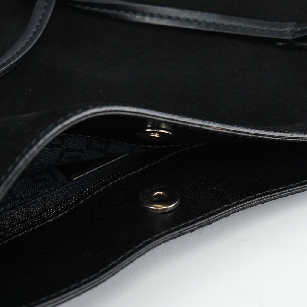 Black Suede Horsebit Shoulder Bag