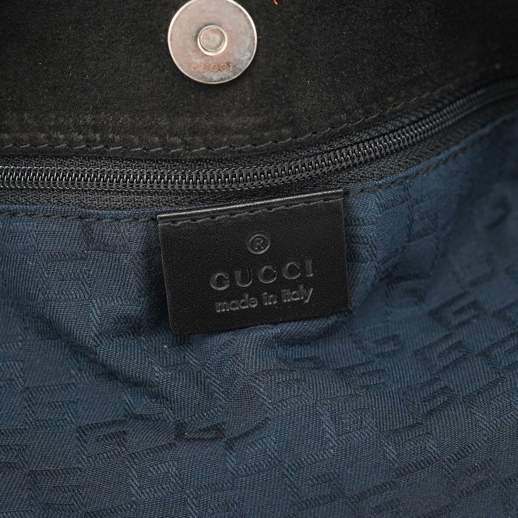 Black Suede Horsebit Tote Bag