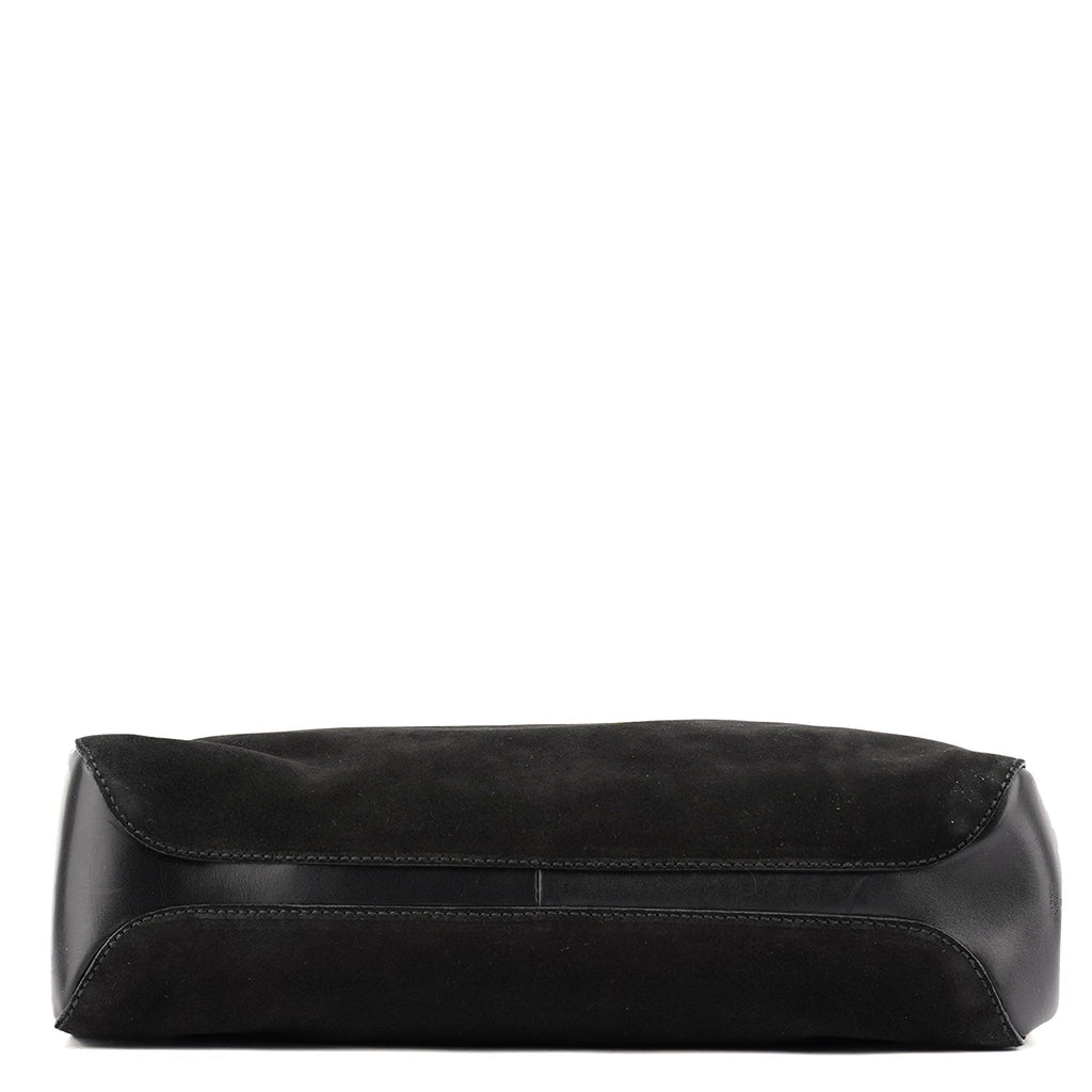Black Suede Horsebit Tote Bag