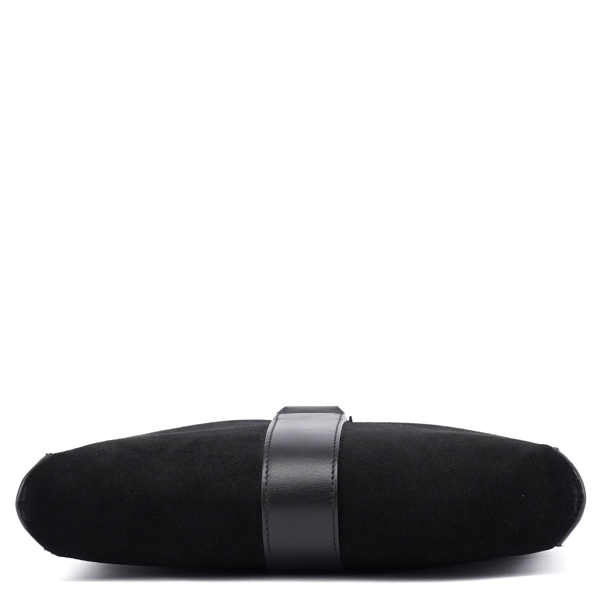 Black Suede Jackie Shoulder Bag