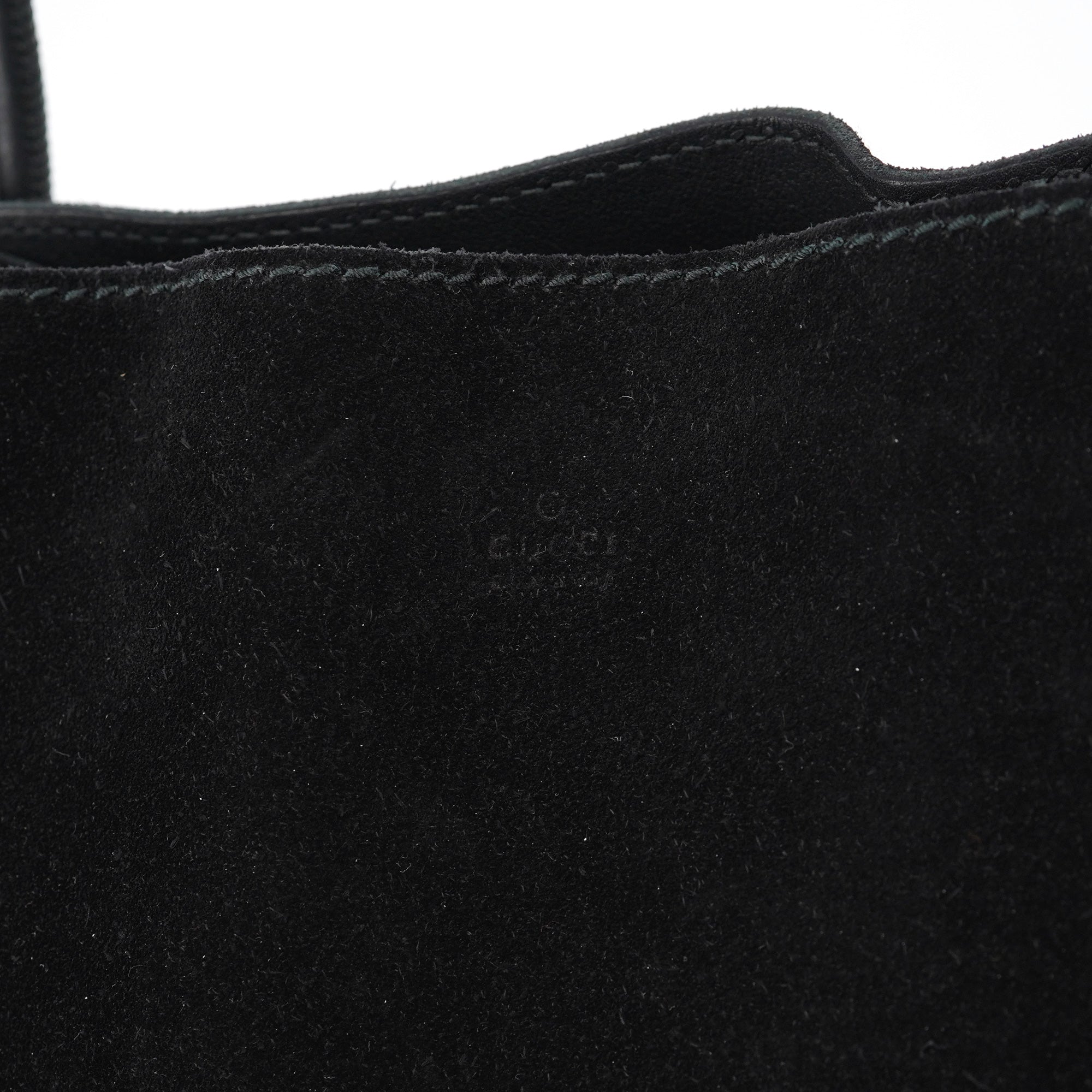 Black Suede Leather Tote Bag