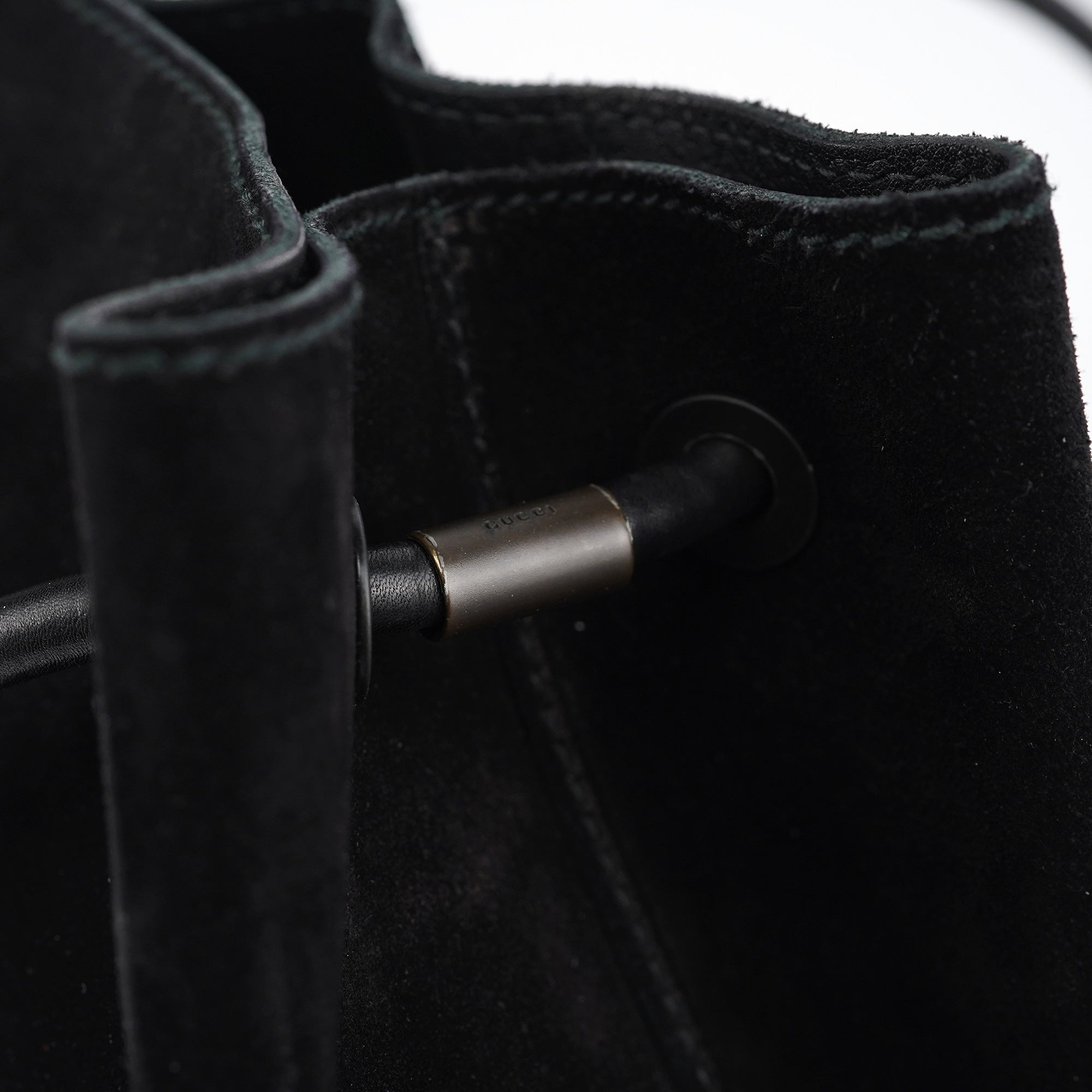 Black Suede Leather Tote Bag