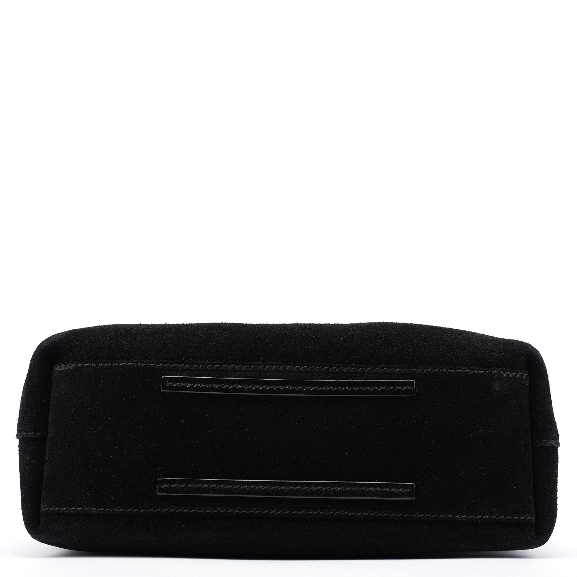 Black Suede Leather Tote Bag