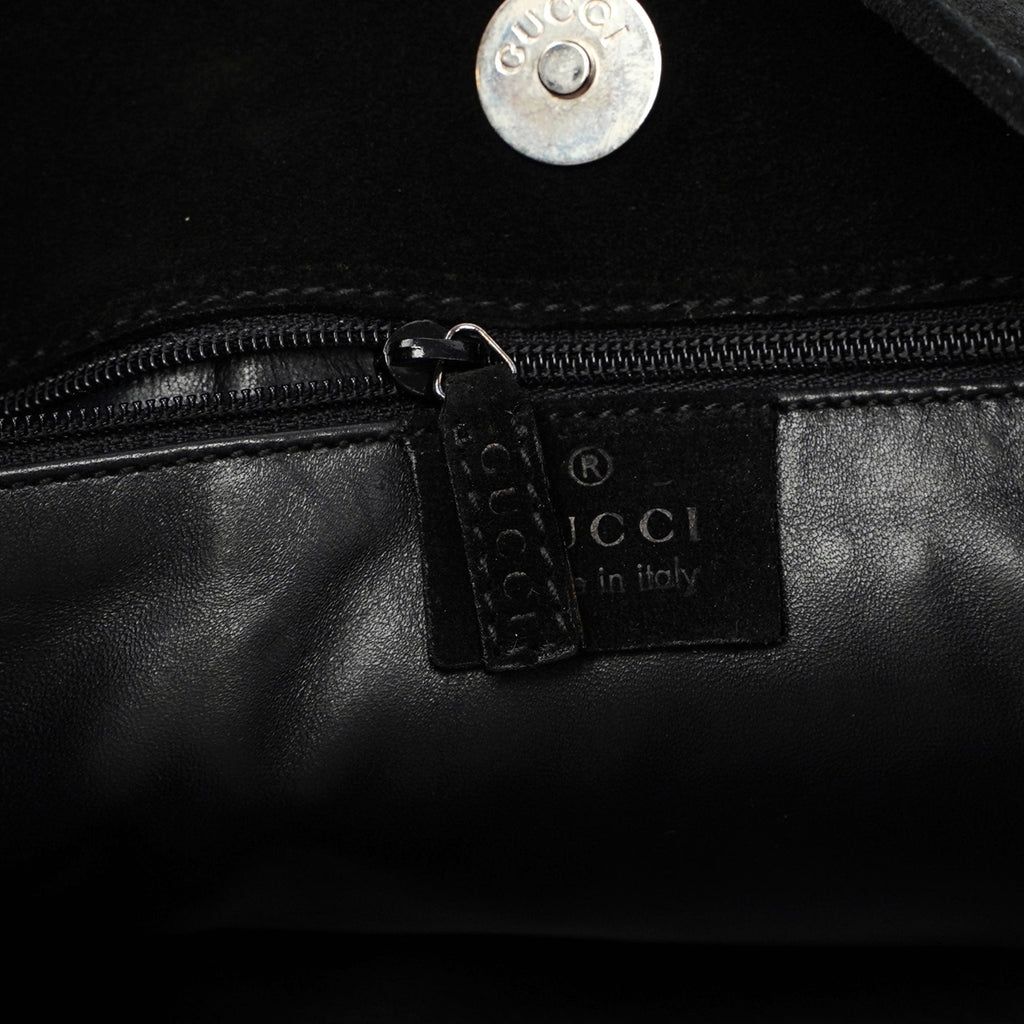 Black Suede Shoulder Bag
