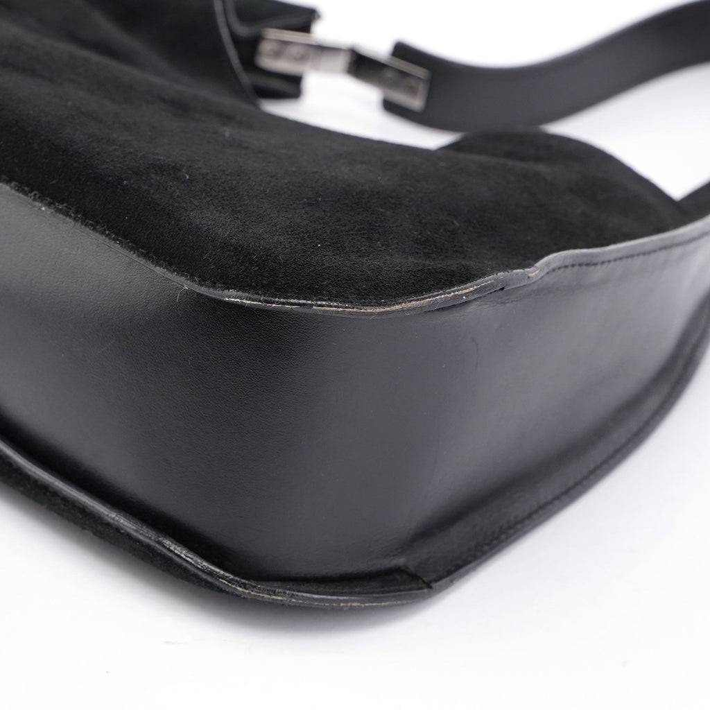 Black Suede Shoulder Bag