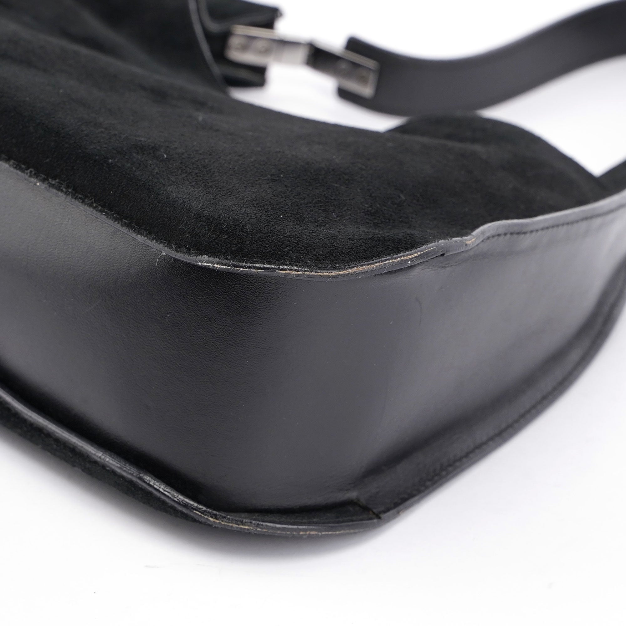 Black Suede Shoulder Bag