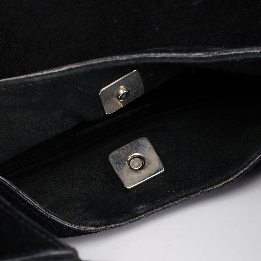 Black Suede Shoulder Bag