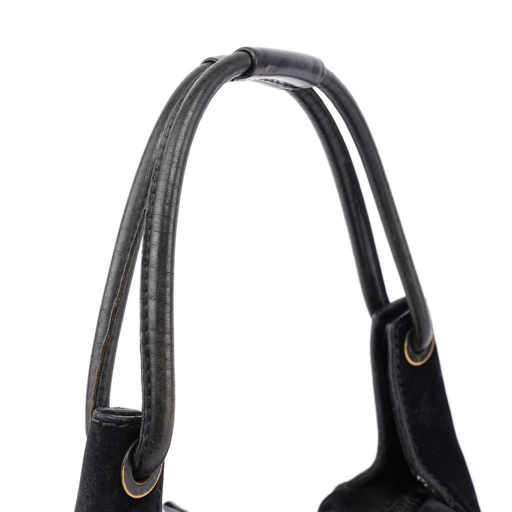 Black Suede Shoulder Bag
