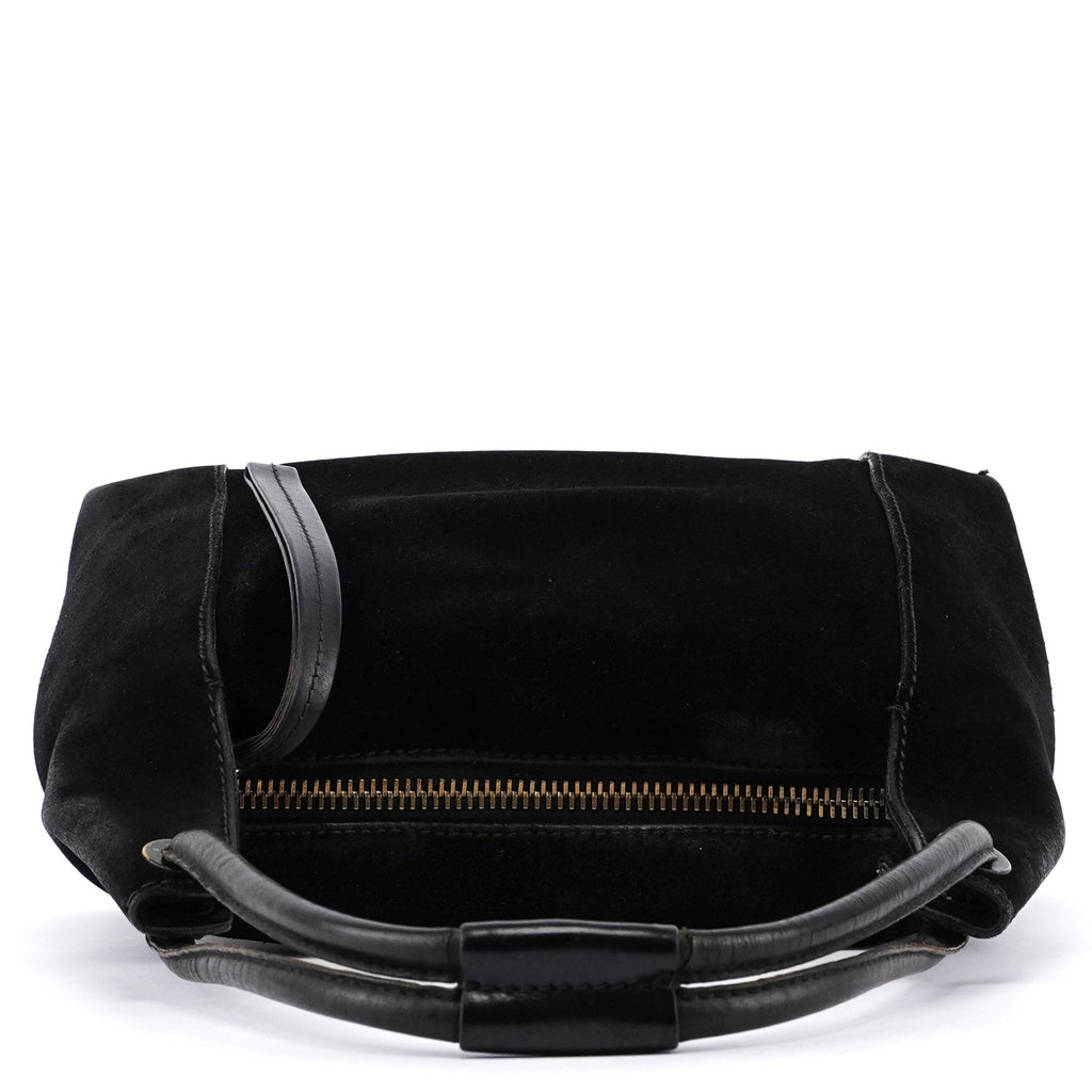 Black Suede Shoulder Bag